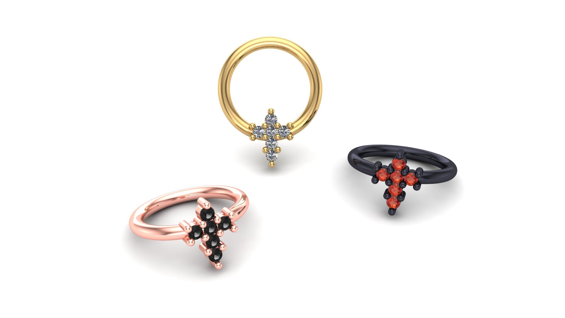 Cross Gemstone Ring - Image 3