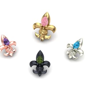 Fleur-De-Lis with Gemstone
