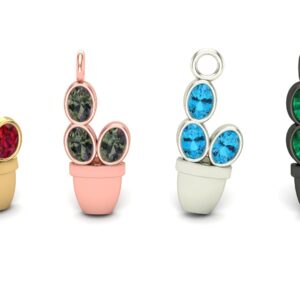 Oval Cactus Charm